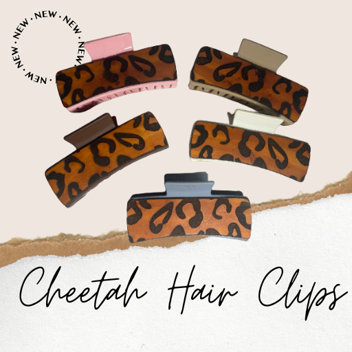 Cheetah Hair Clips (Large)