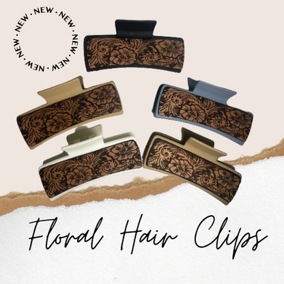 Floral Hair Clips (Large)