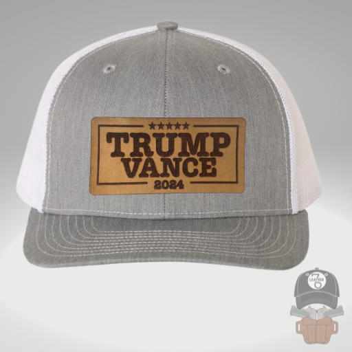 TRUMP VANCE 2024 LEATHER PATCH HAT