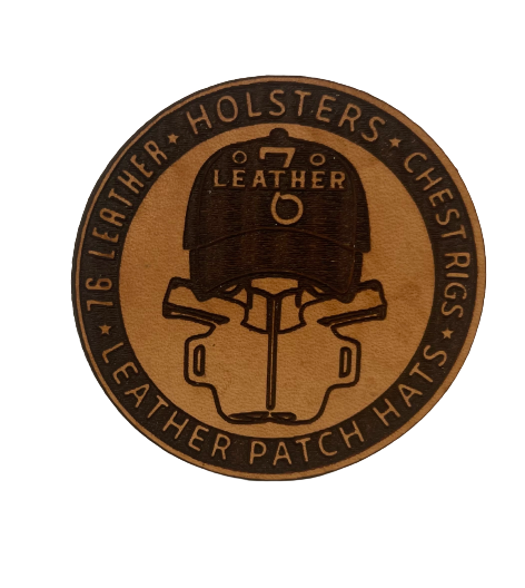 76 Leather Round Logo