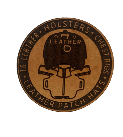 76 Leather Round Logo